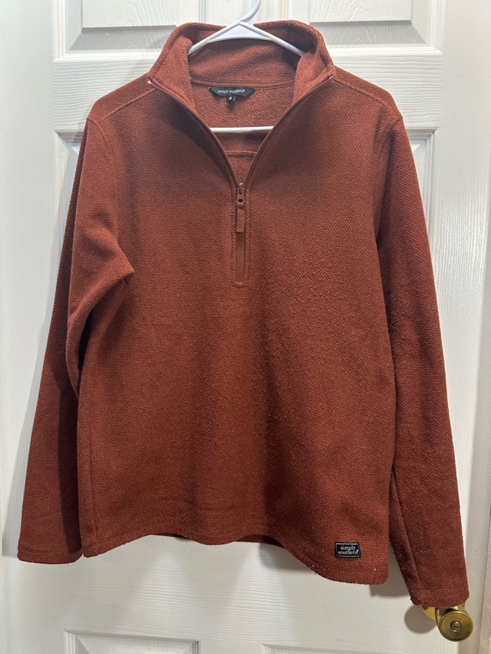 Simply Southern Men's Rust Zip-Up Sweater